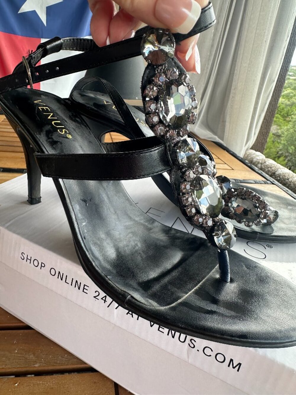 Women's Venus Strappy Heels Pumps Jeweled